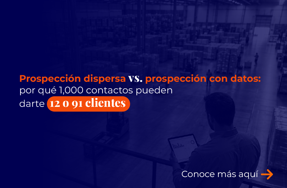 Prospección dispersa vs. prospección con datos: por qué 1,000 contactos pueden darte 12 o 91 clientes